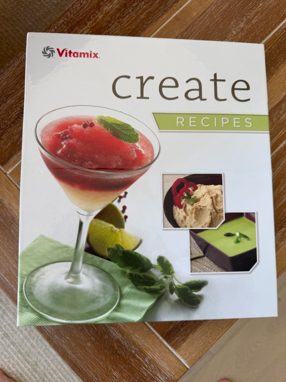 Vitamix Create Recipes Cookbook - White with Red & Green Accents